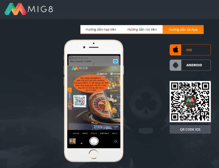 Các bước tải app Mig8