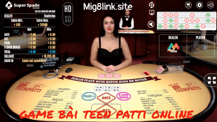 Game bài teen patti - bảng lịch sử cược 