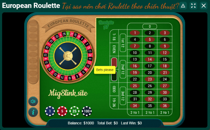 Tại sao nên chơi Roulette theo chiến thuật?